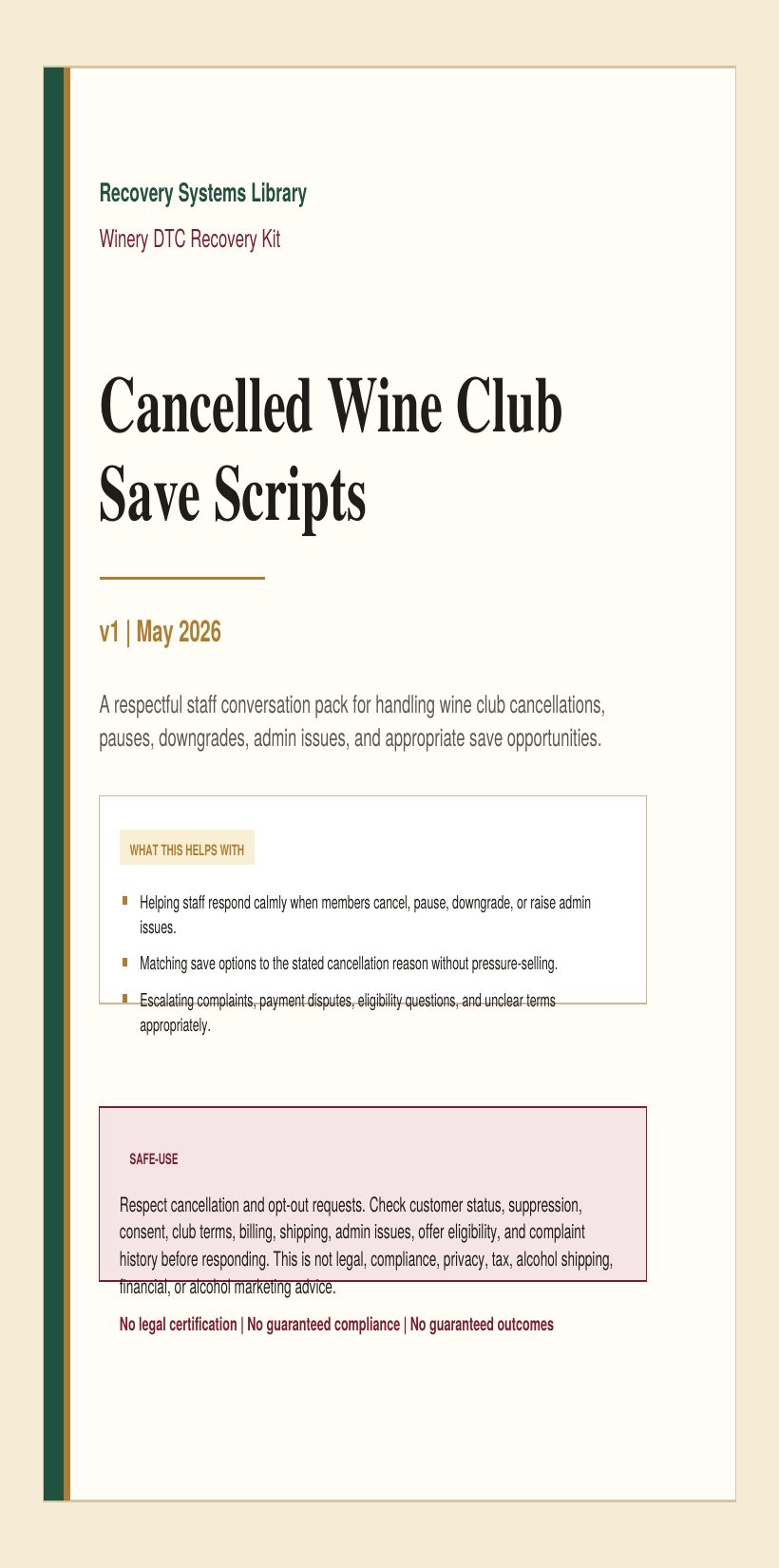 Preview of the cancelled club member save scripts